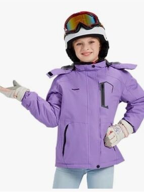 Wickham Purple Hooded Ski Jacket